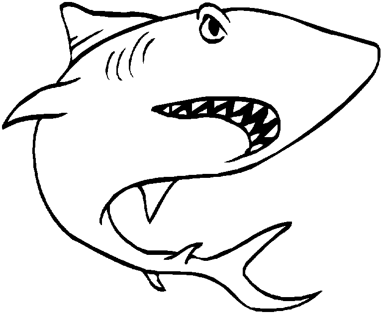 Sharks Coloring Pages 2