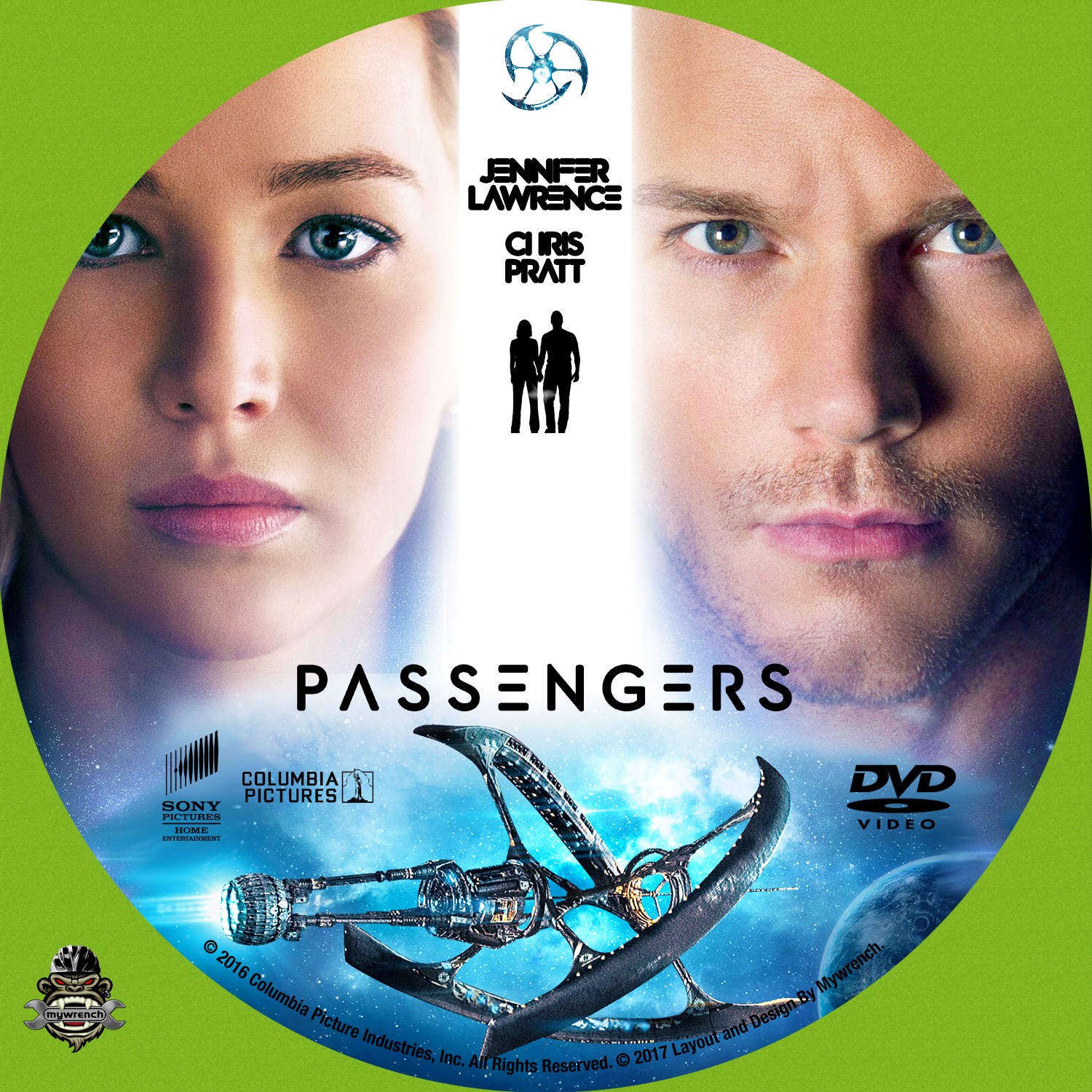 Passengers DVD Label - Cover Addict - Free DVD, Bluray 
