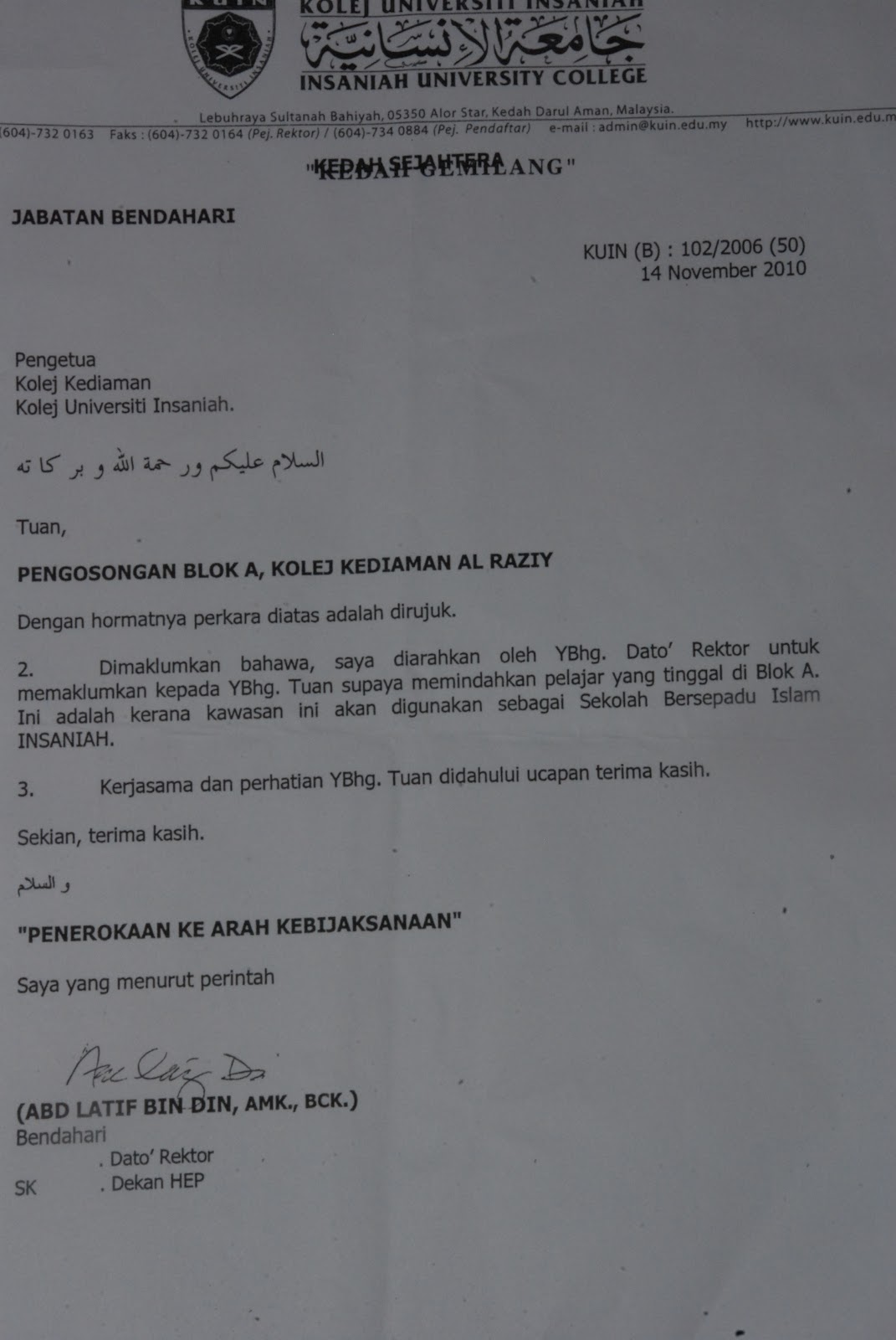 Contoh Surat Rasmi Balik Bermalam - Contoh Bass