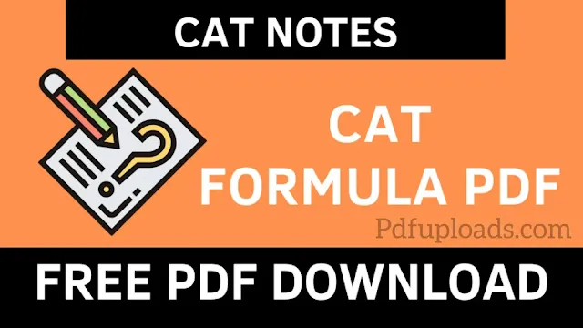 CAT Quant Formulas PDF Download