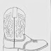 Cowboy Boot Coloring Pages Printable