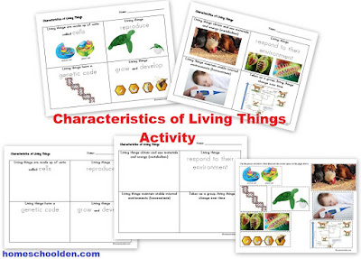 http://homeschoolden.com/free-living-and-nonliving-cards-and-worksheets/