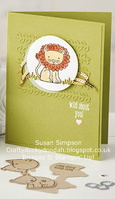 Stampin' Up! UK Independent  Demonstrator Susan Simpson, Craftyduckydoodah!, A Little Wild, Little Loves Framelits Dies, July 2017 Coffee & Cards Project, Supplies available 24/7 from my online store, 