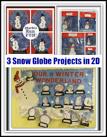 3 "Snow Globe" Projects in 2 Dimensions at RainbowsWithinReach