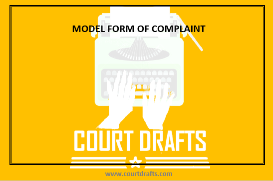 MODEL FORM OF COMPLAINT