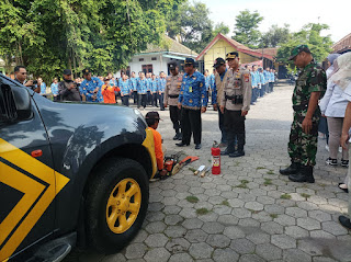 Polsek Nanggulan Berikan Pengamanan Apel Relawan Siaga Bencana Tingkat Kapanewon Nanggulan