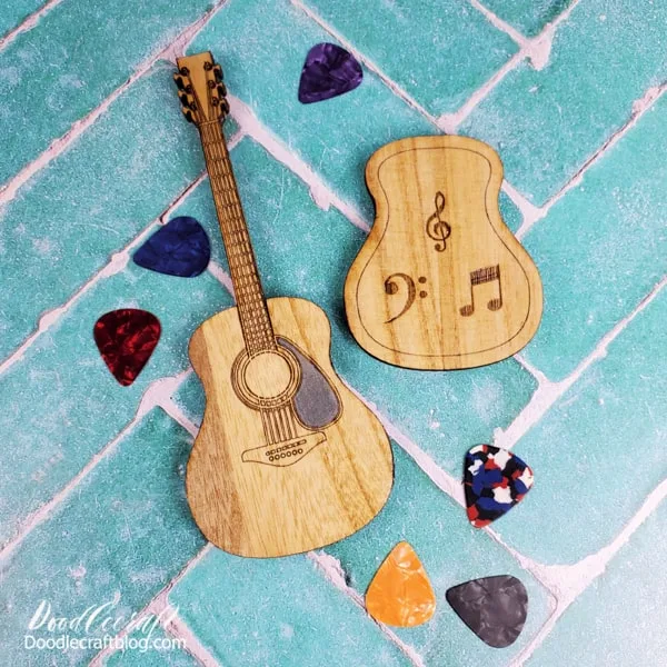 How to make a miniature acoustic guitar pick holder with xTool m1 laser cutting machine diy Father's day gift ideas