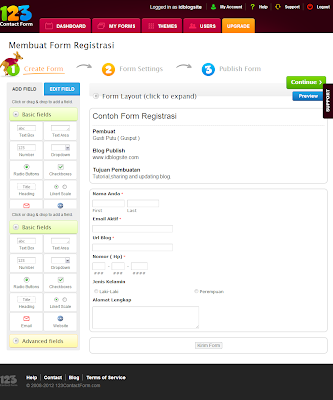 Cara Membuat Form Registrasi Online di Blog