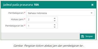 Jadwal Mapel di Dapodik