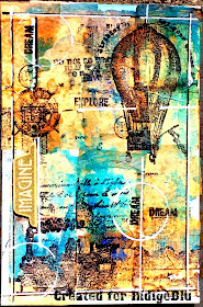 Art journal page by Solange Marques featuring IndigoBlu stamps.-01