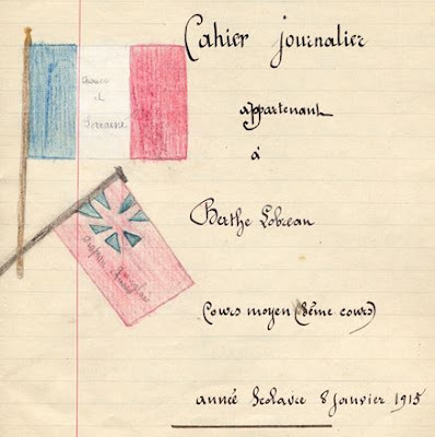 Cahier du jour, en-tête, 1915 (Collection musée) 