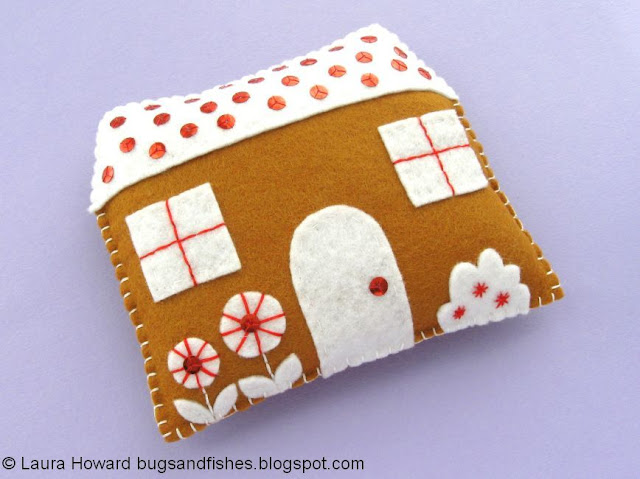 felt gingerbread house