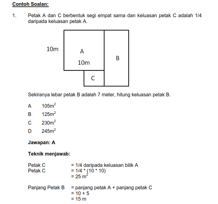 Contoh Soalan Peperiksaan Penguasa Kastam Gred W41 