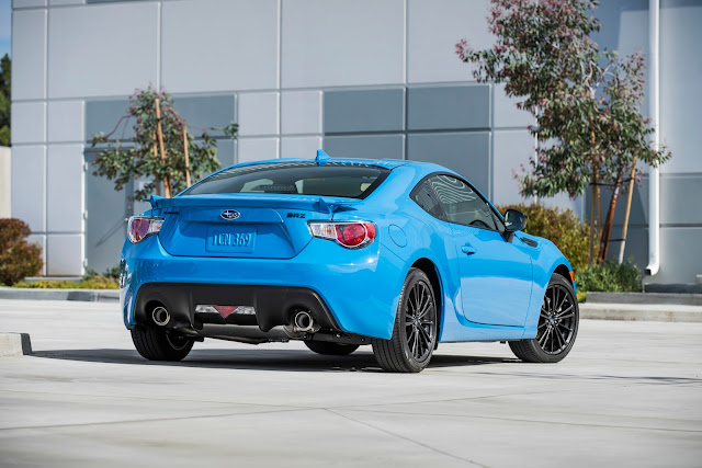 Rear 3/4 view of 2016 Subaru BRZ Series.HyperBlue