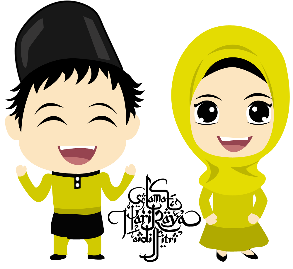 Fizgraphic Freebies Cartoon  Aidilfitri 2014