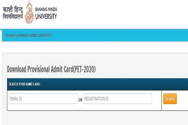 BHU PET 2020 admit card released at bhuonline.in