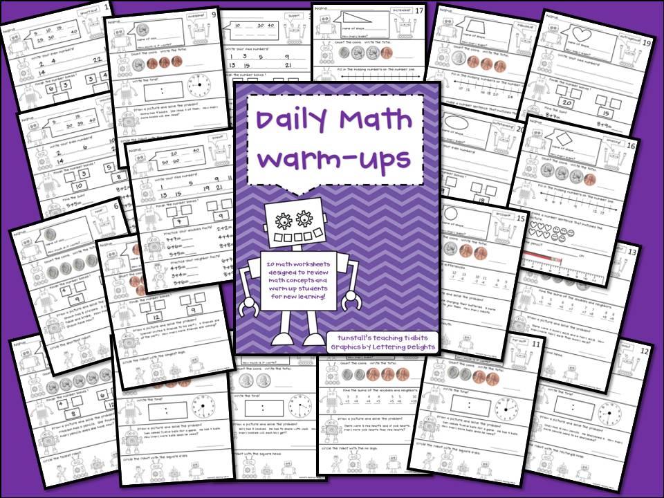 Daily Warm Ups for Math and Language!  Tunstalls Teaching Tidbits