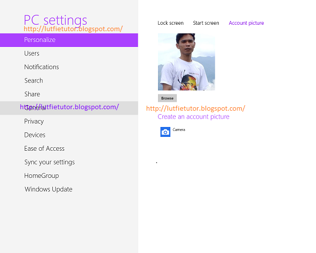 Account Picture Windows8