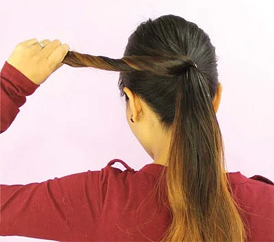 Infinity Bun hairstyle tutorial setp 3