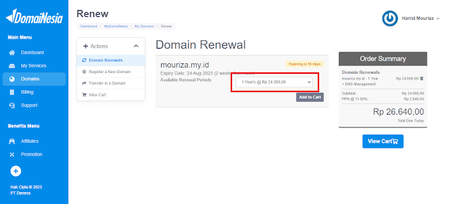 Renew Domains