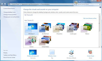 windows personalize