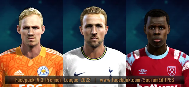 Facepack V3 Premier League 2022 For PES 2013