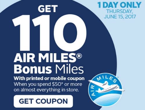 Rexall Pharma Plus 110 Air Miles Bonus Miles Coupon