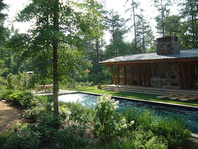 Modest Modern Stone House Landscape