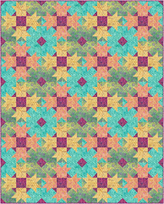 Dazzle quilt pattern Sew Joy Creations Island Batik Savannah fabric