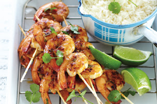 Coconut, Lime and Chilli Prawns Barbecued