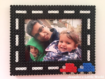 Hama bead transport themed frame