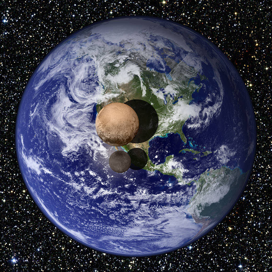 Plutão é menor que a Terra e menor que a nossa lua