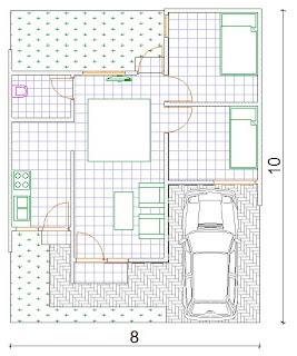 rumah minimalis denah rumah type 45/80