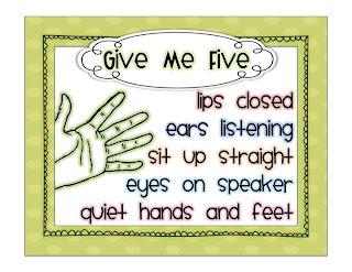 Printable Give Me Five Poster