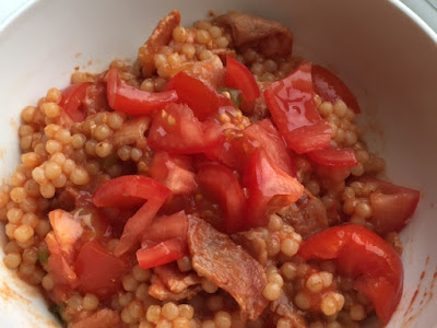 The Improving Cook- Warm Smoky Bacon Couscous Salad