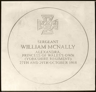 Sergeant William McNally's Victoria Cross paving stone, image courtesy of John Attle