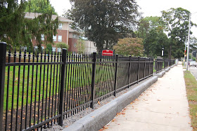 wrought iron fencing was added to Dean College