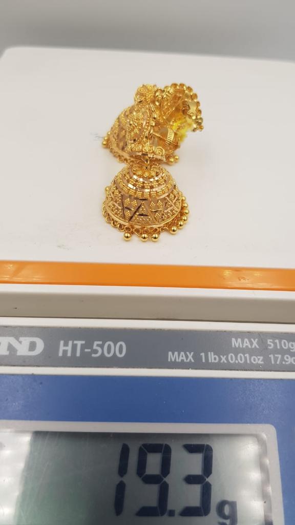 jhumka design in gold,new jhumka design gold,latest gold jhumka designs, gold jhumka,antique jhumka designs, temple jhumkas, Beautiful Gold Earrings pinjada,gold ear studs designs,fancy gold earrings designs,fancy jhumka designs, Samanta Jewellers Designs