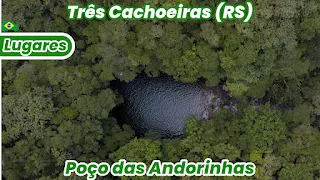 Poço das Andorinhas (Pozo de las golondrinas), cascada con piscina natural en medio de un bosque de árboles nativos.