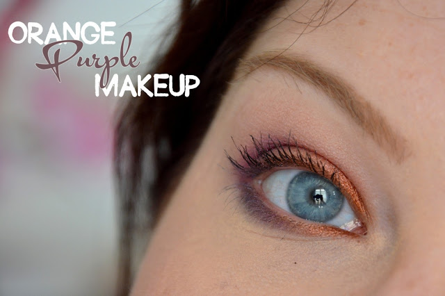 Orange purple Makeup