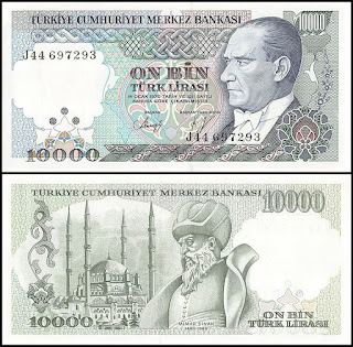 T18 TURKEY 10000 LIRASI OLD ISSUE UNC 1970 (P-200(2))