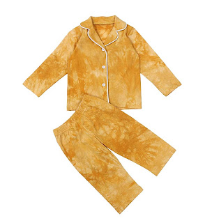 Yellow Tie Dye Pajamas from Amazon