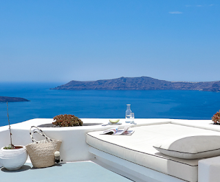 Caldera views from a villa santorini