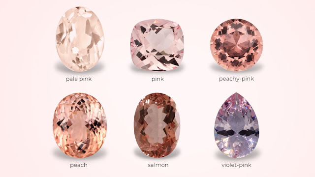 different colors of morganite