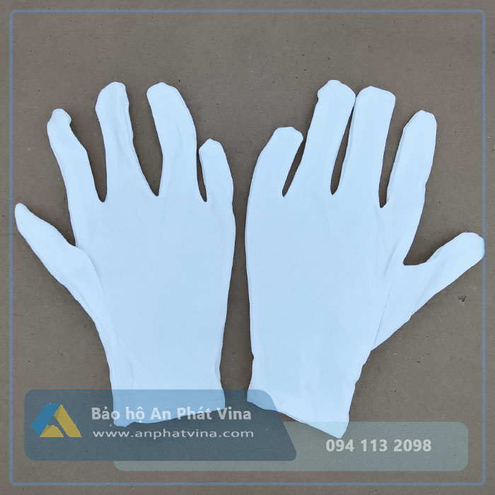 Găng tay cotton trắng 4 chiều