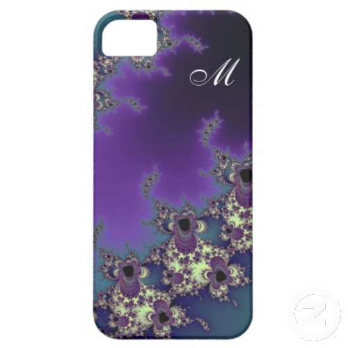 Elegant Monogramme Fractal Art for iPhone 4 Case