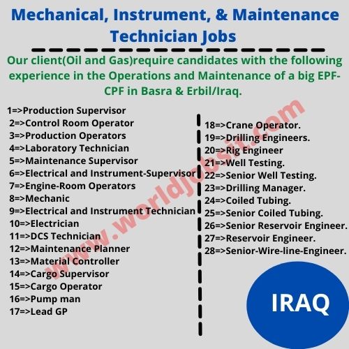 Mechanical, Instrument, & Maintenance Technician Jobs