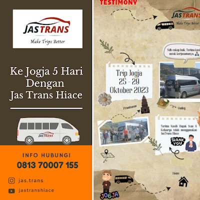 Ke Jogja 5 Hari Dengan Jas Trans Hiace