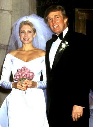 Foto de Donald Trump en su segunda boda con su ex esposa