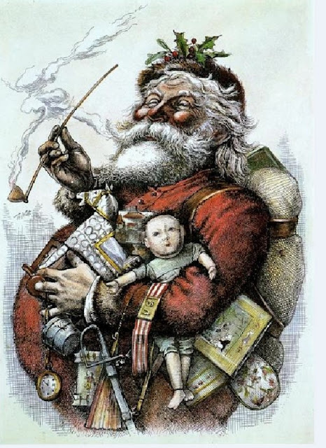 Санта с трубкой